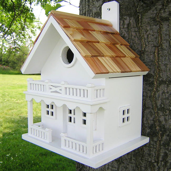 Home Bazaar Chalet Bird House, White