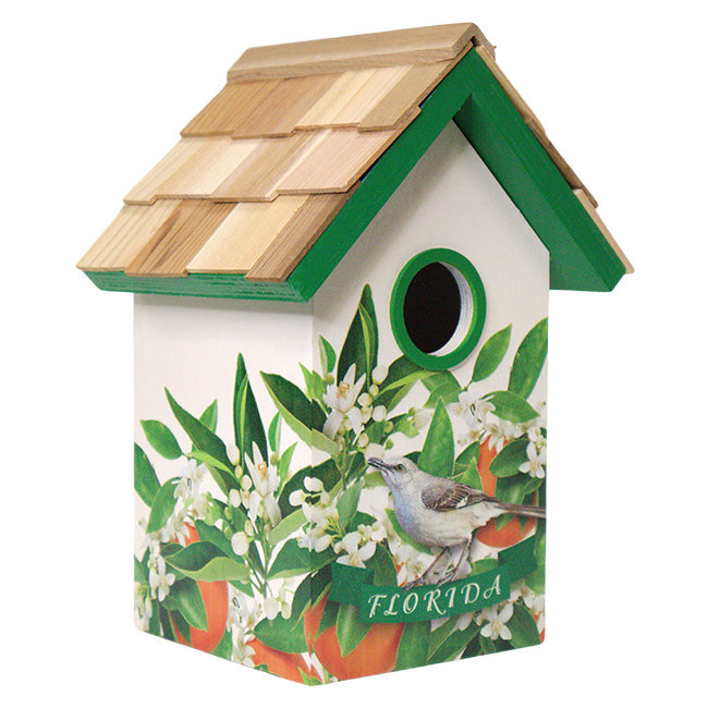 Home Bazaar Bird Cottage for Florida, Orange Blossom Print