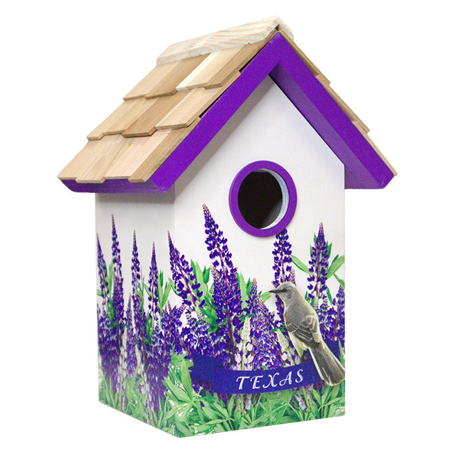 Home Bazaar Bird Cottage for Texas, Mockingbird & Bluebonnet