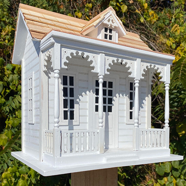 Home Bazaar Orchard Cottage Bird House, White