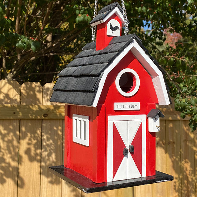 Home Bazaar Classic Barn Bird House, Red