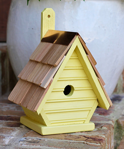 Heartwood New Chick Chickadee Bird House, Yellow