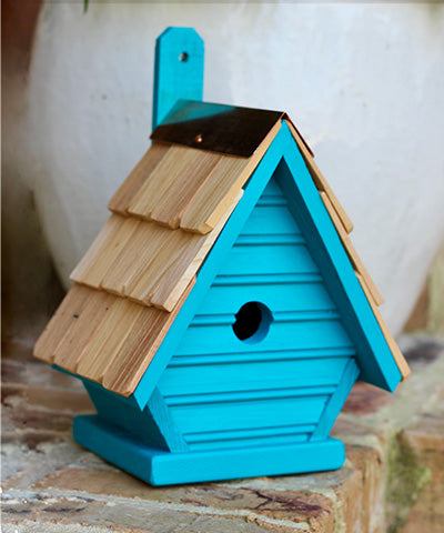 Heartwood New Chick Chickadee Bird House, Teal