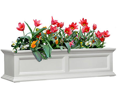 Mayne Fairfield Window Box, White, 48"L