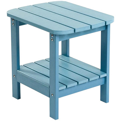 Gardenature Adirondack Side Table with Shelf, Blue, 18