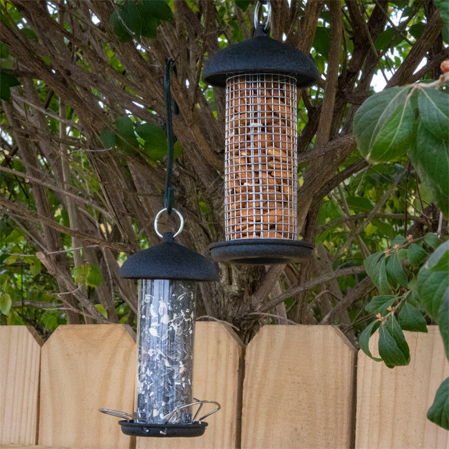 Peanut Tube and Hopper Bird Feeder Set