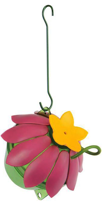 Nature's Way So Real Single Bloom Hummingbird Feeder, Pink