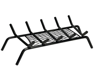 Panacea Five Bar Fireplace Grate with Ember Catcher, 23"