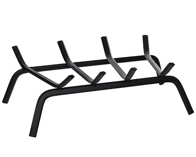 Panacea Wrought Iron Four Bar Fireplace Grate, Black, 17.75"