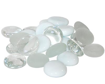 Panacea Decorative Glass Gems, Glacier White, 42 oz.