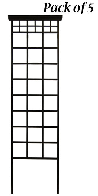 Panacea Mission Trellises, Black, 78"H, Pack of 5