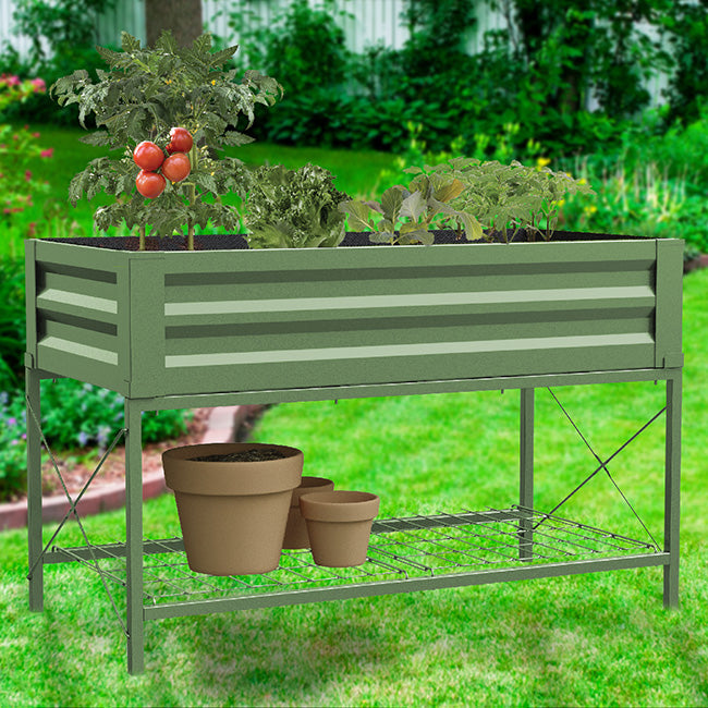 Panacea Metal Raised Planter Bed with Stand, Green