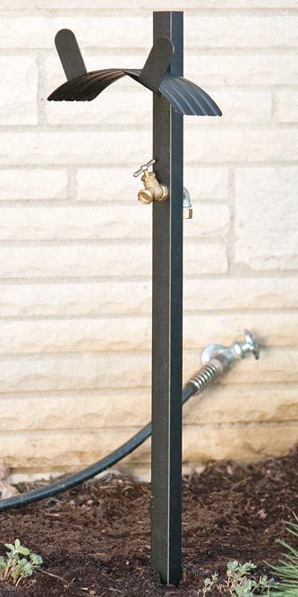 Panacea Basic Hose Stand with Brass Spigot, Black