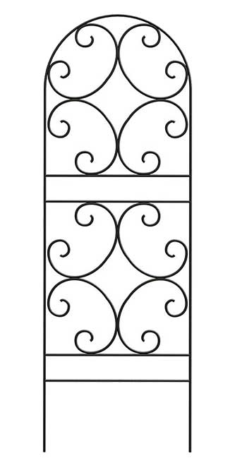 Panacea Scroll Trellis, Black, 72"H