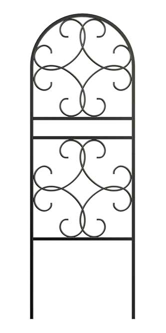 Panacea Scroll Pot Trellis, Black, 36"H