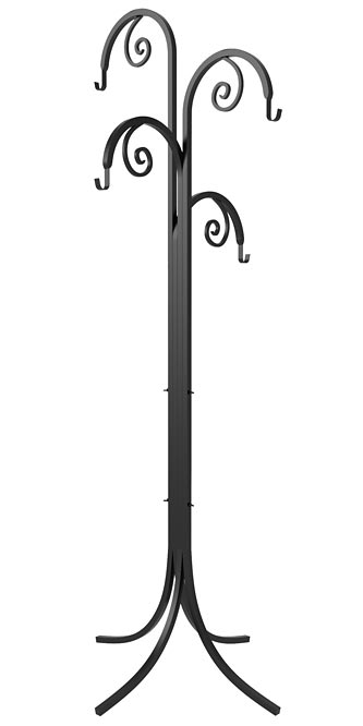 Panacea Four Way Scroll Hanger, Black, 72"H