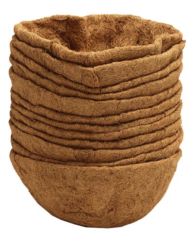 Panacea Round Coco Fiber Liners, 14" dia., Pack of 12