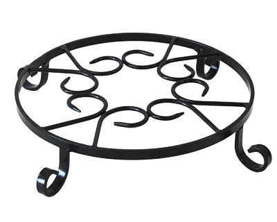 Panacea Olde World Forged Pot Trivet, Black, 12" dia.