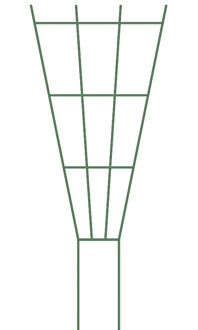 Panacea Fan Pot Trellis, Green, 36"H