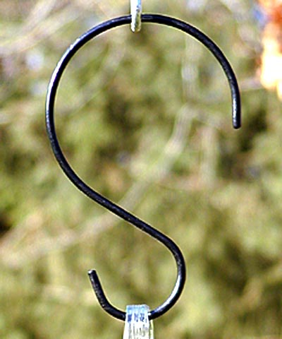 Parasol "S" Hook, Black, 7"