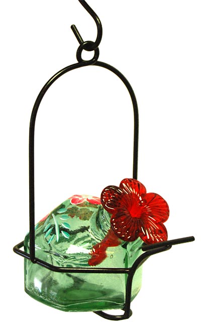 Parasol Botanica Lunch Pail Hummingbird Feeder, Green, 3.5oz