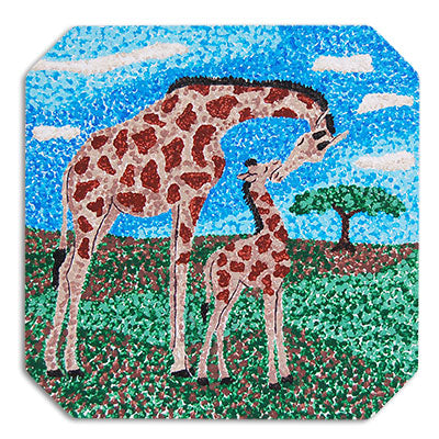 Kids DIY Paint By Numbers Giraffe Canvas by Prime Retreat