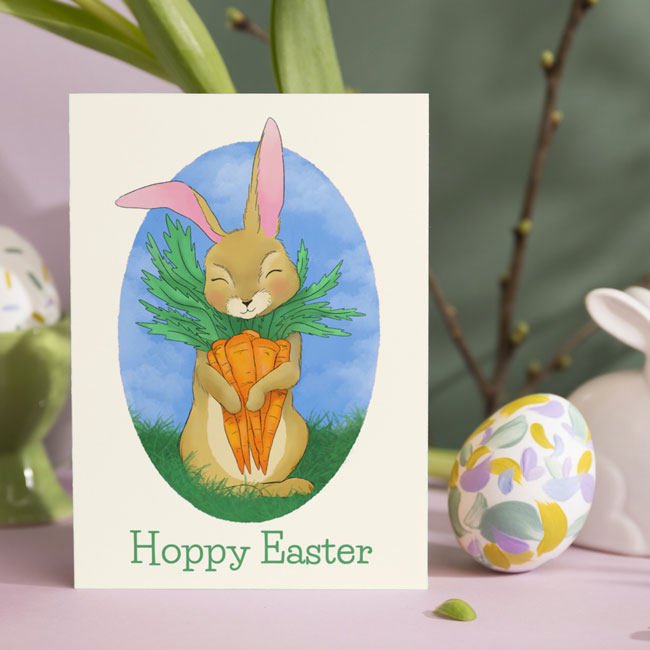 "Hoppy Easter" Greeting Card by Prime Retreat