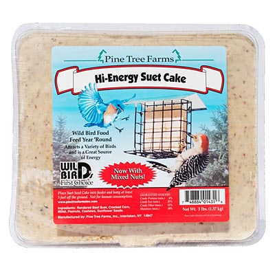 Pine Tree Farms Hi-Energy Suet Cake, 3 lbs., Pack of 8