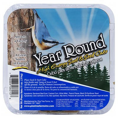 Pine Tree Year Round Hi-Energy Suet Cake, 11 oz., Pack of 12