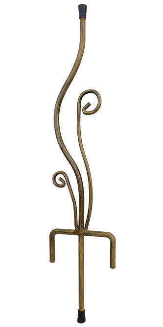 Rome Wrought Iron Flowerbed Pedestal, Antique Gold, 19.5"