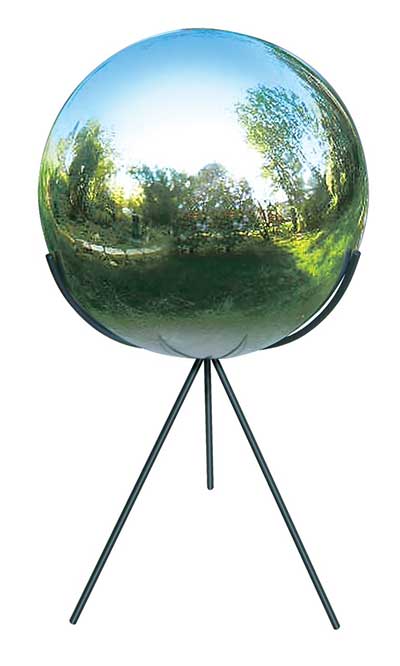 Rome Steel Tripod Gazing Globe Pedestal, Black, 16"