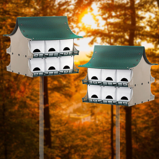 S&K Dual Purple Martin Houses, Expandable Option, 24 Rooms