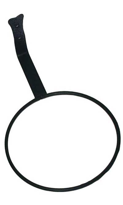 The Hookery Wall Mounted Flower Pot Holder, Black, 8" dia.