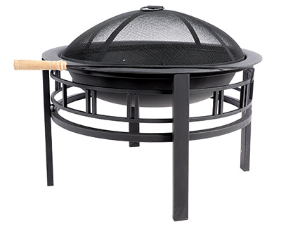 Terra Verde Steel Stratford Fire Bowl with Screen, 26" dia.