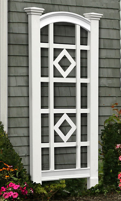 Eden Milan Trellis, White, 60.25"H