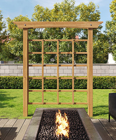 New England Cedar Heartwood Trellis, Brown, 82"H