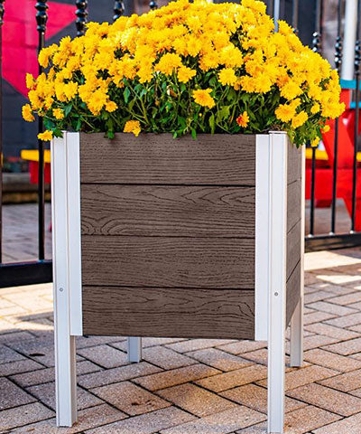 Vita Gardens Urbana Raised Planter, Espresso, 17"L