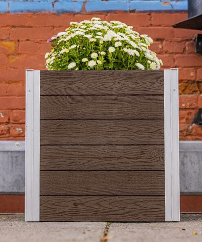 Vita Gardens Urbana Cube Planter, Espresso, 22"L