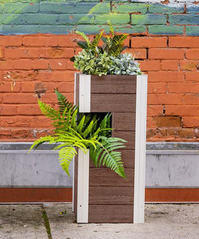 Vita Gardens Urbana Pillar Planter, Espresso, 13"L x 29.5"H