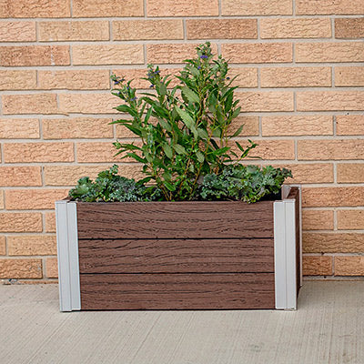 Vita Gardens Urbana Rectangular Planter, Espresso, 24"L