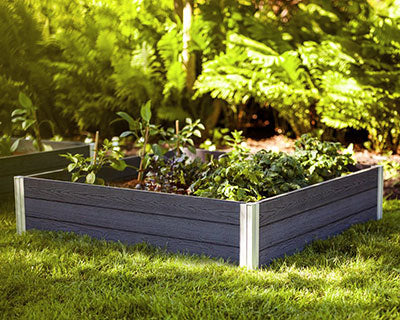 Vita Gardens Urbana Raised Garden Bed, Slate Gray, 4'L x 4'W