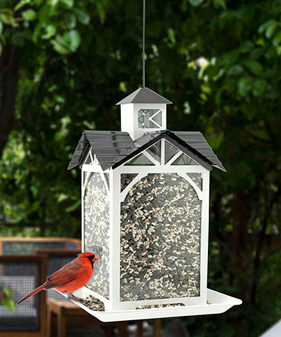 Woodlink Modern Farmhouse Metal & Glass Stable Bird Feeder