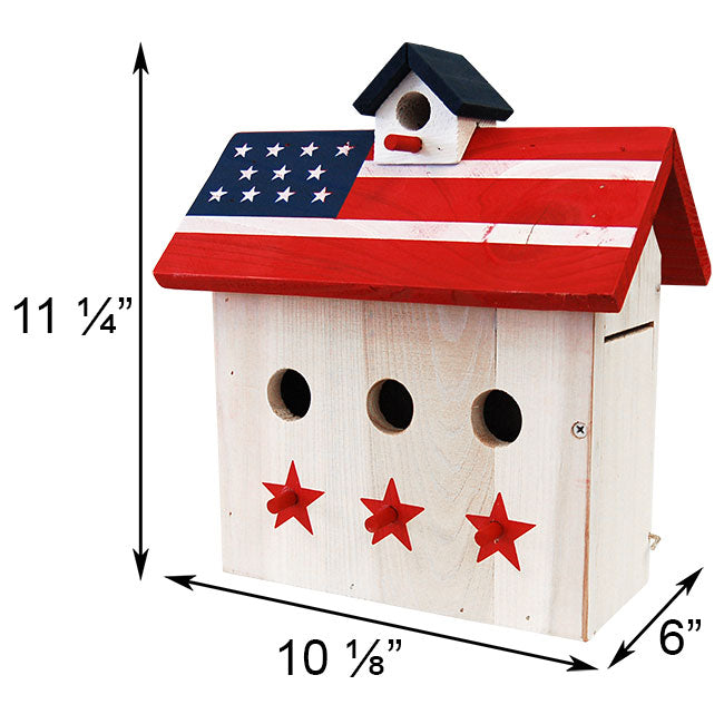 Woodlink Patriotic Wren House With Three Perches – BirdYard Direct