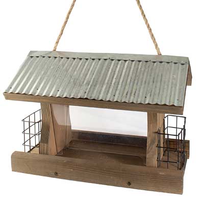 Woodlink Rustic Farmhouse Ranch Seed and Suet Bird Feeder