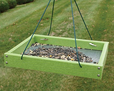 Woodlink Going Green Hanging Platform Bird Feeder, Green