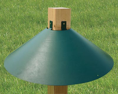 Woodlink Post Mount Squirrel Baffle, Green, 22" dia.