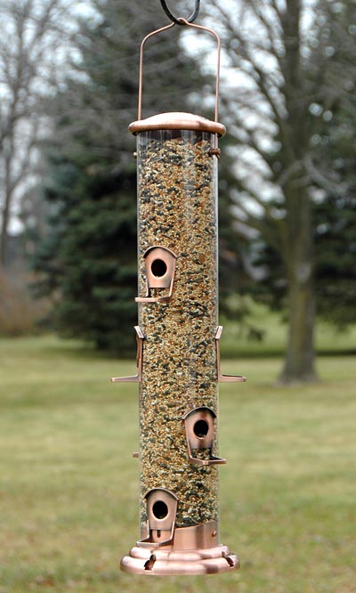 Woodlink Copper Mega Tube Bird Feeder