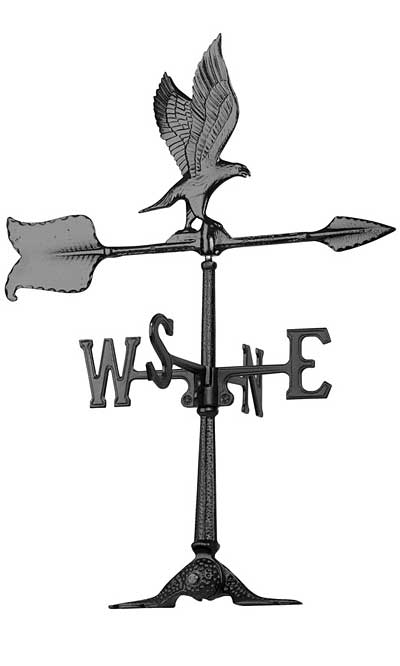 Whitehall Eagle Accent Weathervane, Black