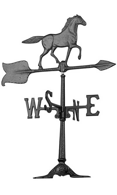 Whitehall Horse Accent Weathervane, Black