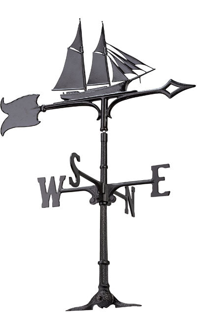 Whitehall Schooner Accent Weathervane, Black